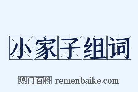 小家子组词是什么意思的图片